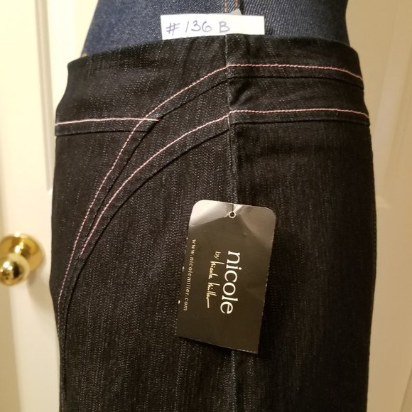 ✅#136B NWT Nicole by Michelle Miller Denim Skirt 4 - Picture 8 of 13